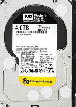 WD4001FYYG - Western Digital RE 4TB 3.5 SAS 7.2K 32MB 6G